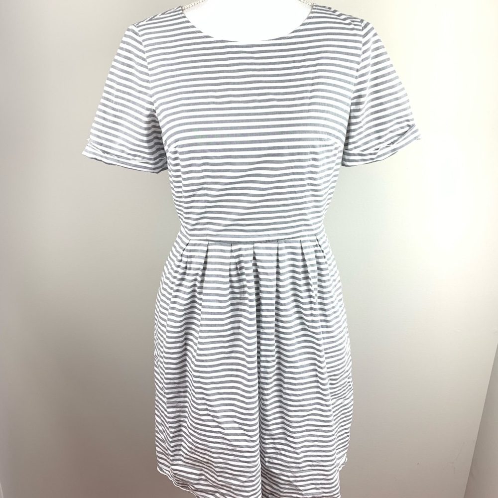 Madewell Gray & White Striped Dress Size 2